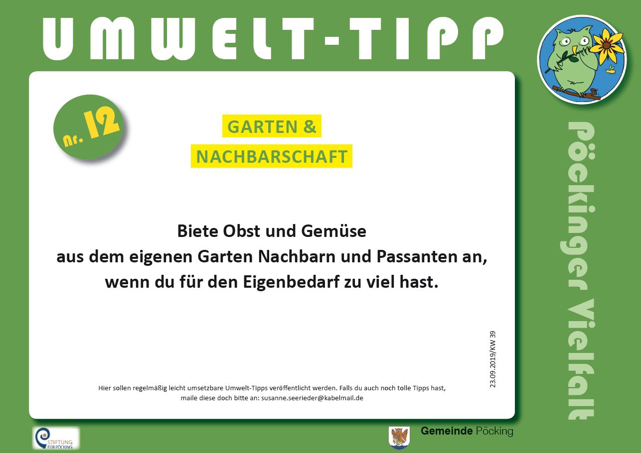 Projekte | Pöckinger Vielfalt | Umweltkalender